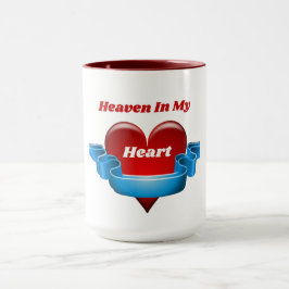 Himmel im Herzen Zwei-Tone-Tasse Tasse