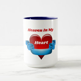 Himmel im Herzen Zwei-Tone-Tasse Tasse