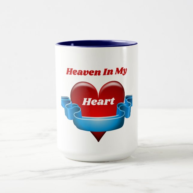 Himmel im Herzen Zwei-Tone-Tasse Tasse (Zentrum)