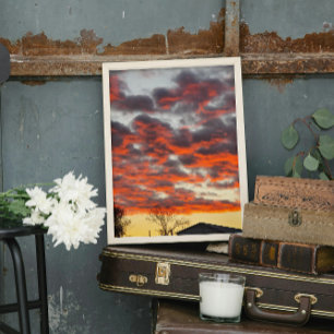 Himmel in Flammen Leinwanddruck