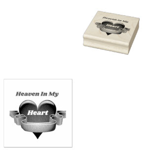 Himmel in meiner Briefmarke aus hellem Holz Gummistempel