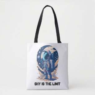 Himmel ist die Grenze mit Astronaut Tasche