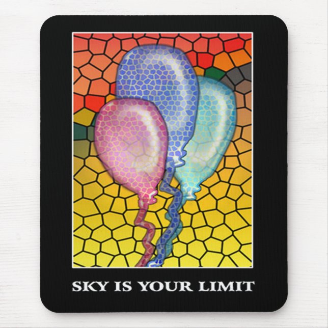 Himmel ist Ihre Grenze-Motivierend Mitteilungen Mousepad (Vorne)