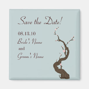 Himmel-Kirschblüten-Save the Date Magnet
