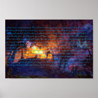 Himmel leuchten, Erde wachsen Poster