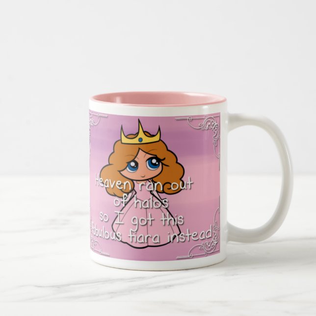 Himmel lief aus Halos heraus…. Zweifarbige Tasse (Rechts)