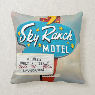 Himmel-Ranch-Motel-Zeichen Kissen
