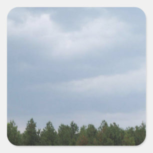 Himmel u. Wolken Quadratischer Aufkleber