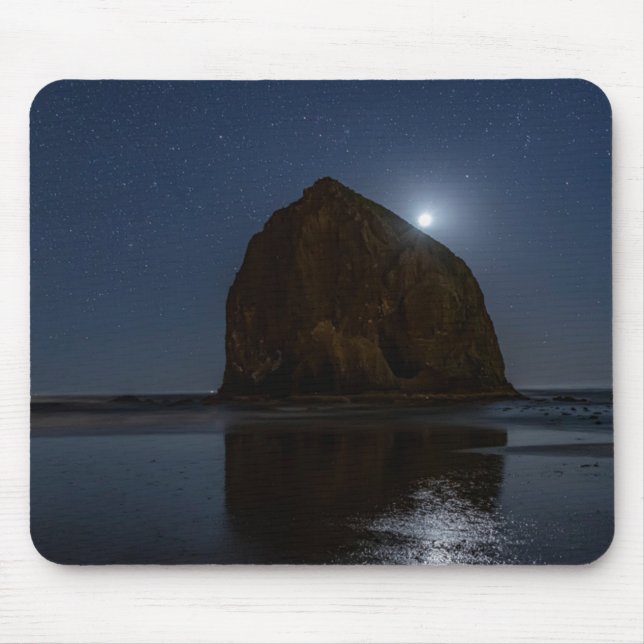 Himmel über dem Haystack Rock | Cannon Beach, Oreg Mousepad (Vorne)