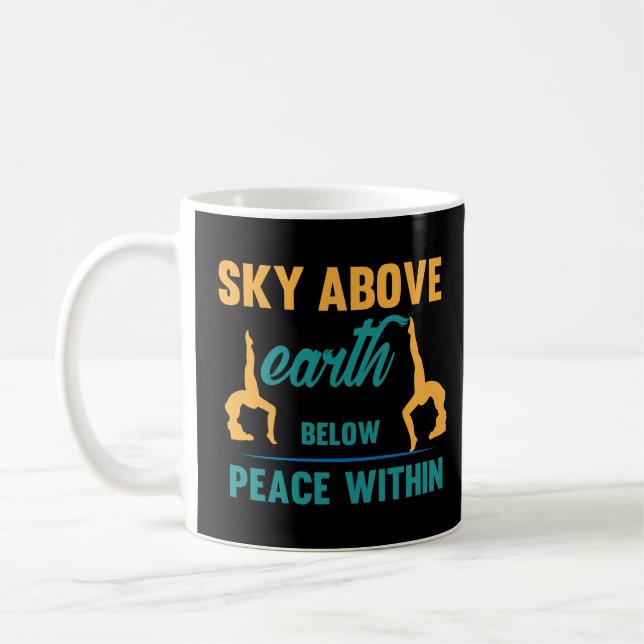 Himmel über der Erde unterhalb des Friedens Kaffeetasse (Links)