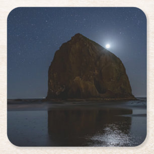 Himmel über Haystack Rock Cannon Beach, Oregon Rechteckiger Pappuntersetzer