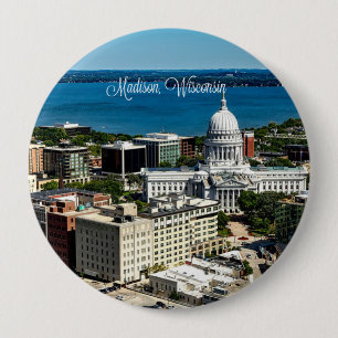 Himmel über Madison, Wisconsin Button