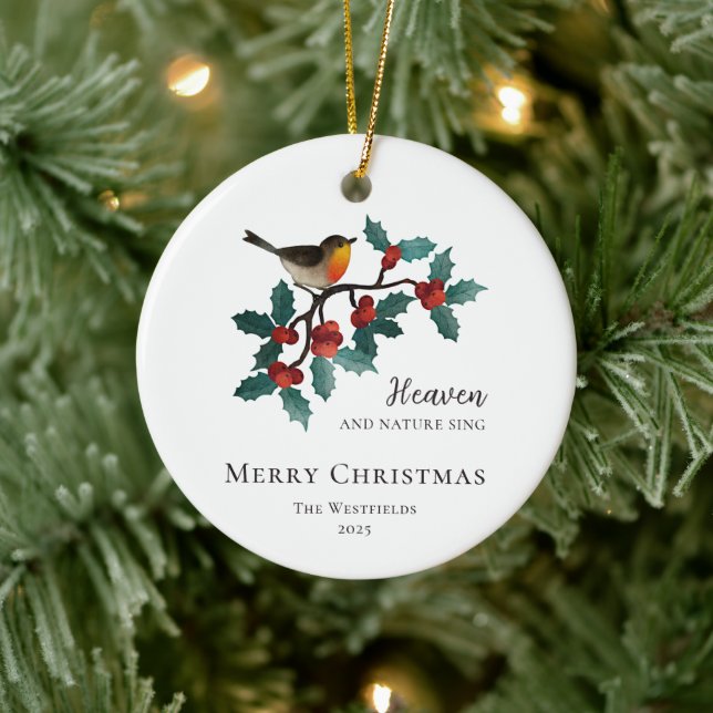 Himmel und Natur Sing Bird zu Heiligabend Keramik Ornament (Baum)