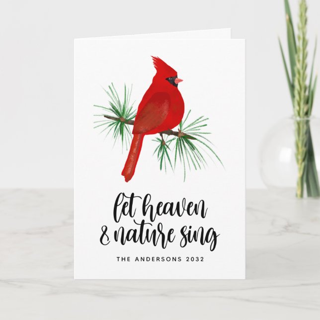 Himmel und Natur Sing Kardinal Weihnachten (Vorderseite)