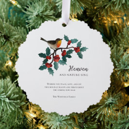 Himmel und Natur Sing Winter Bird Heilige Weihnach Ornament Karte