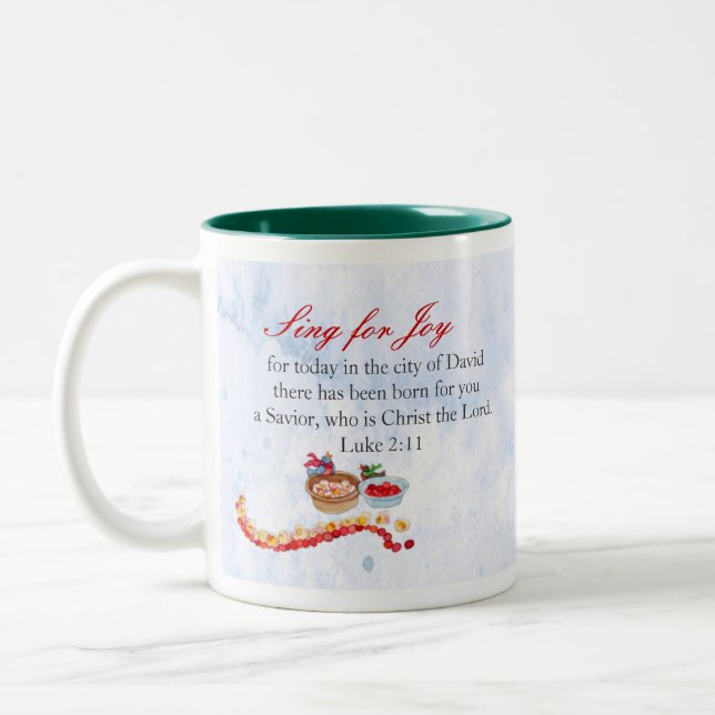 Himmel und Natur singen Zweifarbige Tasse (Links)
