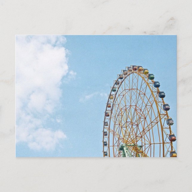 Himmel und Riesenrad-Postkarte Postkarte (Vorderseite)