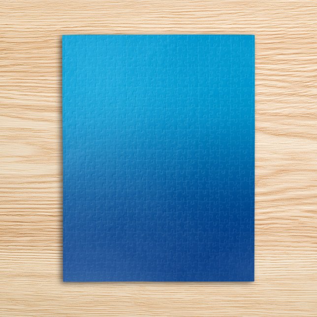Himmel und tiefblauer monotoner Ombre (Sky and Deep Blue Monotone Ombre Jigsaw Puzzle)