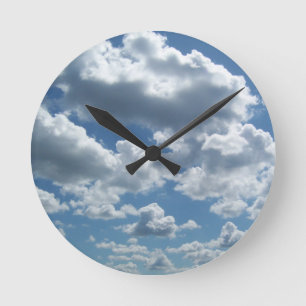 Himmel und Wolken - Akrylwall-Uhr Runde Wanduhr