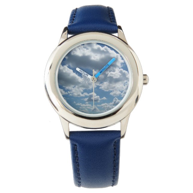 Himmel und Wolken Armbanduhr (Vorderseite)