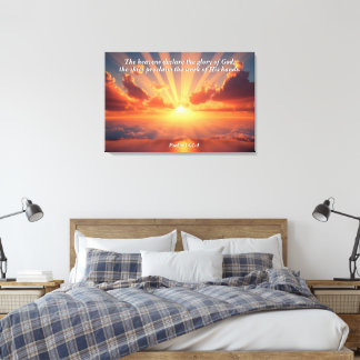 Himmel verkünden den Ruhm: Gott & Schöpfung Verse Leinwanddruck