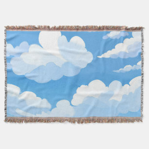 Himmel voller Wolken Wasserfarbenes Blau Himmel Decke