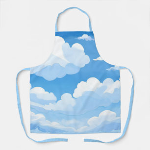 Himmel voller Wolken   Wasserfarbenes Blaues Himme Schürze