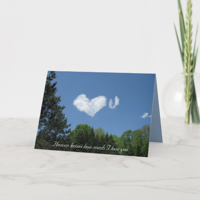 Himmel weiß, wie viel i-Liebe Sie Karte (Vorderseite)