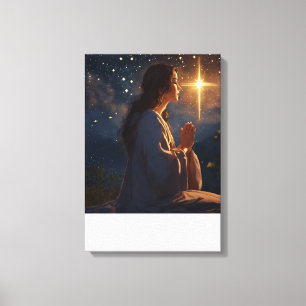 Himmelbeten: Spirituelle Night Sky Leinwand Art"
