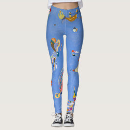 Himmelblau | Biomorphe Formen | Kandinsky | Leggings