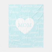 Himmelblau elegante Schrift Familiennamen Monogram