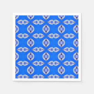 Himmelblau geometrische Kunstgestaltung Serviette