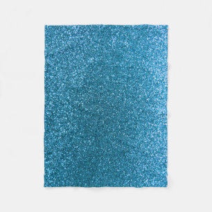 Himmelblau-Glitter Fleecedecke