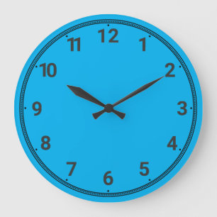 Himmelblau Große Wanduhr