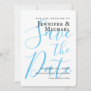 Himmelblau Hochzeit Professionell Minimalistisch M Save The Date