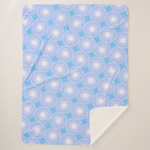 Himmelblau-Kreismuster Sherpadecke