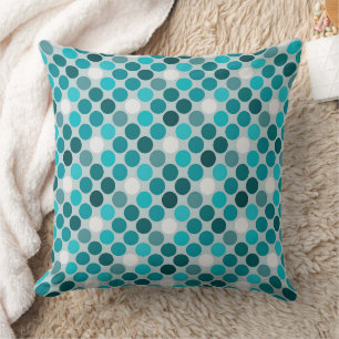 Himmelblau-Polka-Punkt-Retro Kissen