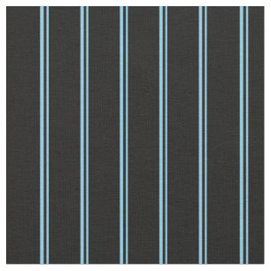 Himmelblau und schwarz farbige Linien Muster Stoff