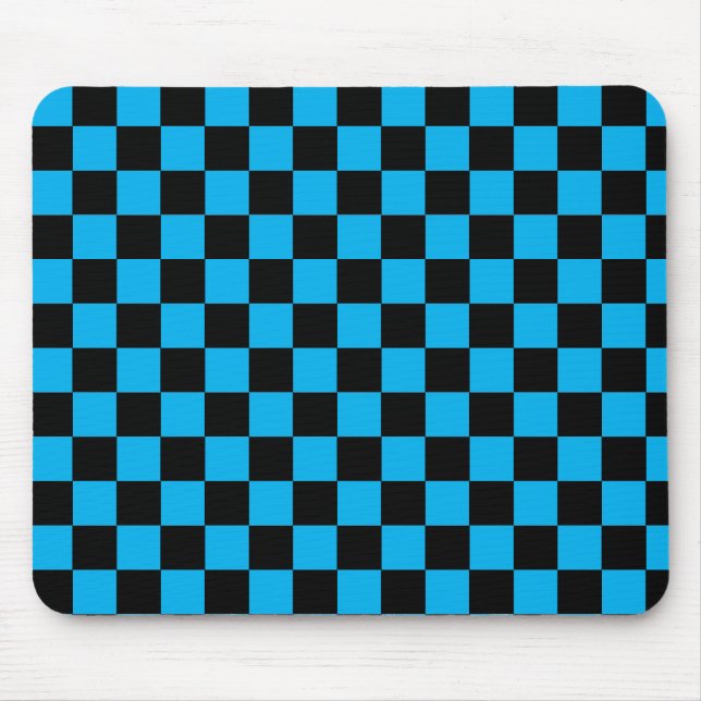 Himmelblau und schwarz mousepad (Vorne)