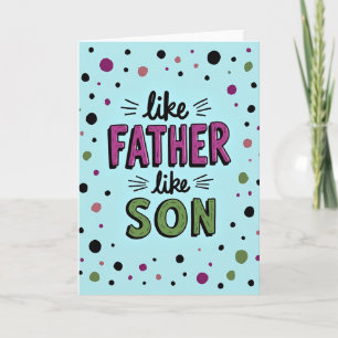 Himmelblau Vater Sohn Karte