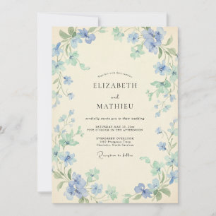 Himmelblaue Minzreben-Hochzeit Einladung