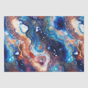 Himmelblauer Achat Feuerstein-Kosmische Steinmus Seidenpapier