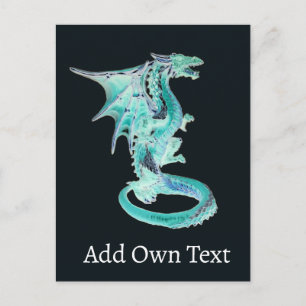 Himmelblauer Drache Himmels-Fantasy-Luft-Element-K Feiertagspostkarte