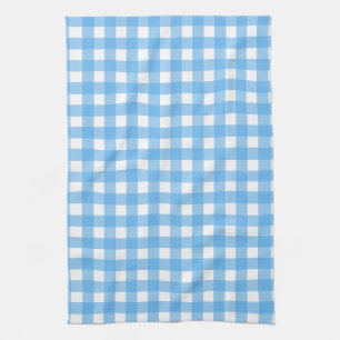 Himmelblauer Gingham Geschirrtuch
