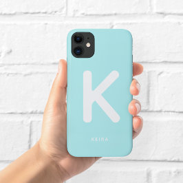 Himmelblauer Monogramm-Handyhülle Case-Mate iPhone Hülle