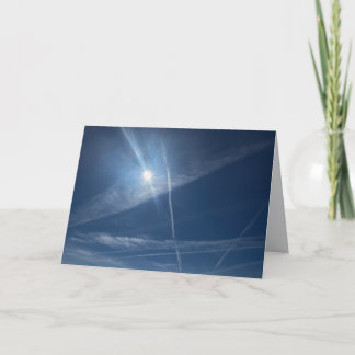 Himmelblauer Sonnenausbruch Universum Karte in bla