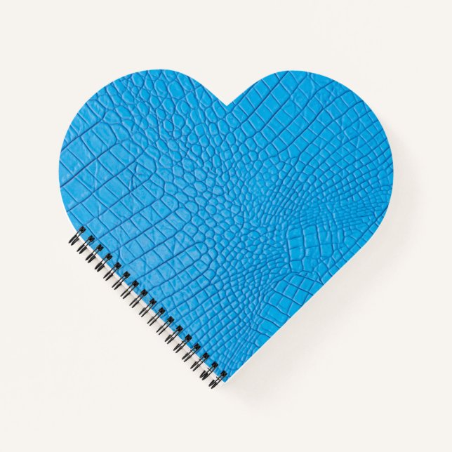 Himmelblaues Leder  Notizbuch (Vorderseite)