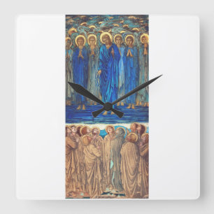 Himmelfahrt Christi von Edward Burne Jones Quadratische Wanduhr