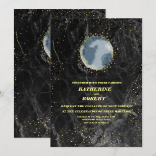Himmelfahrt Mitternacht blauer Mond Hochzeit Invit Einladung