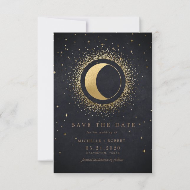 Himmelfahrt Mitternachtssterne Foto Save the Date Einladung (Vorderseite)